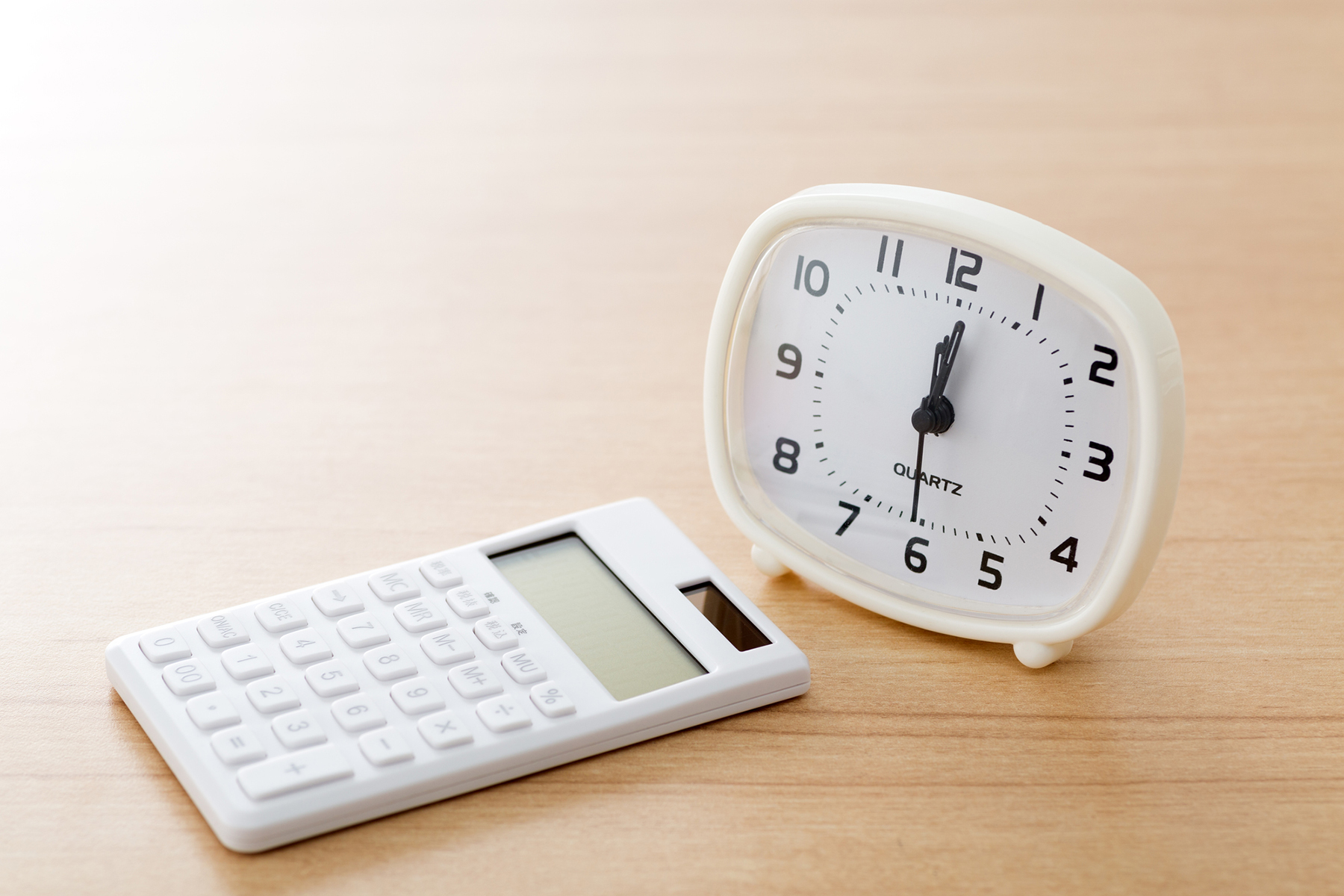 電卓と時計
