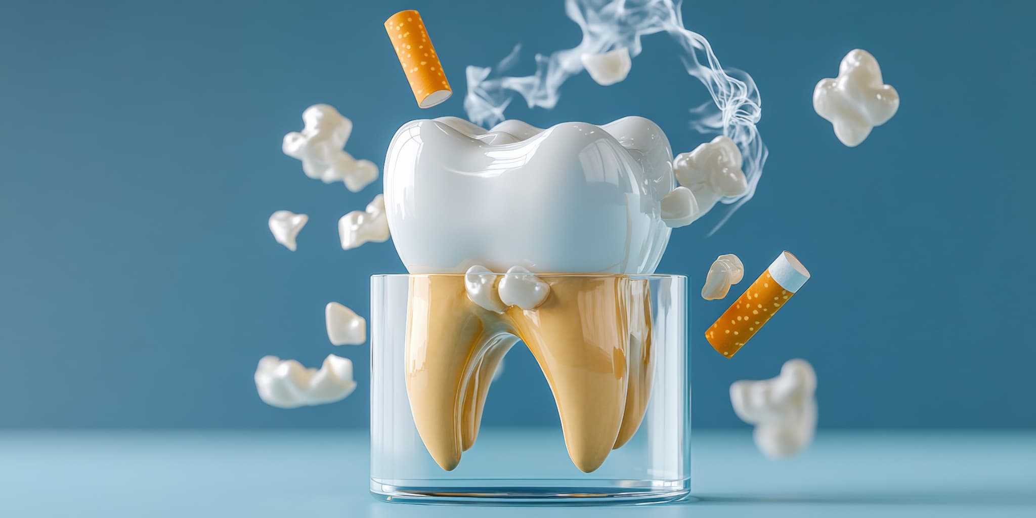 喫煙者は歯周病になるリスクが高くなるイメージ